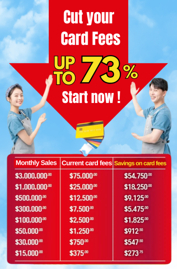 Cut your card fees up to 73%