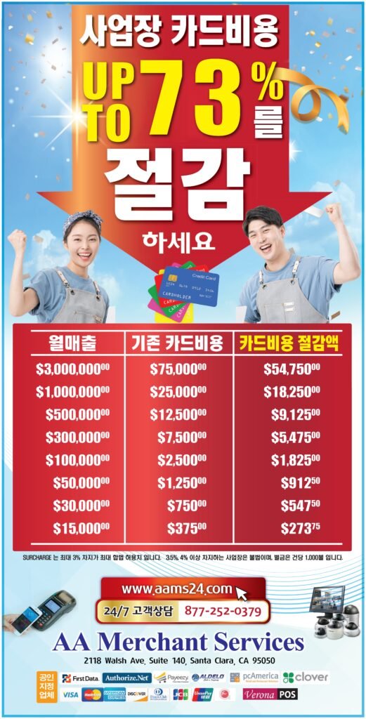사업장 카드비용 최대 73% 절감