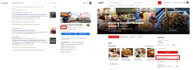 Yelp 비즈니스 리스팅 샘플
